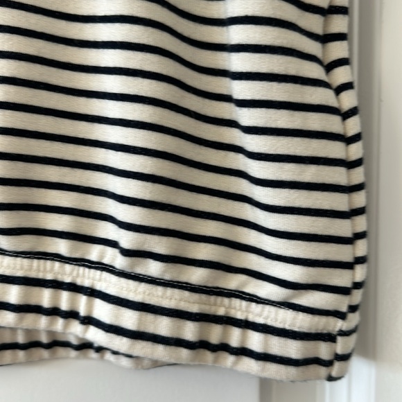 ANTHRO Jane & Delancey Black Striped Top with Lace Up Ties & Waistband Stretchy - Picture 7 of 11